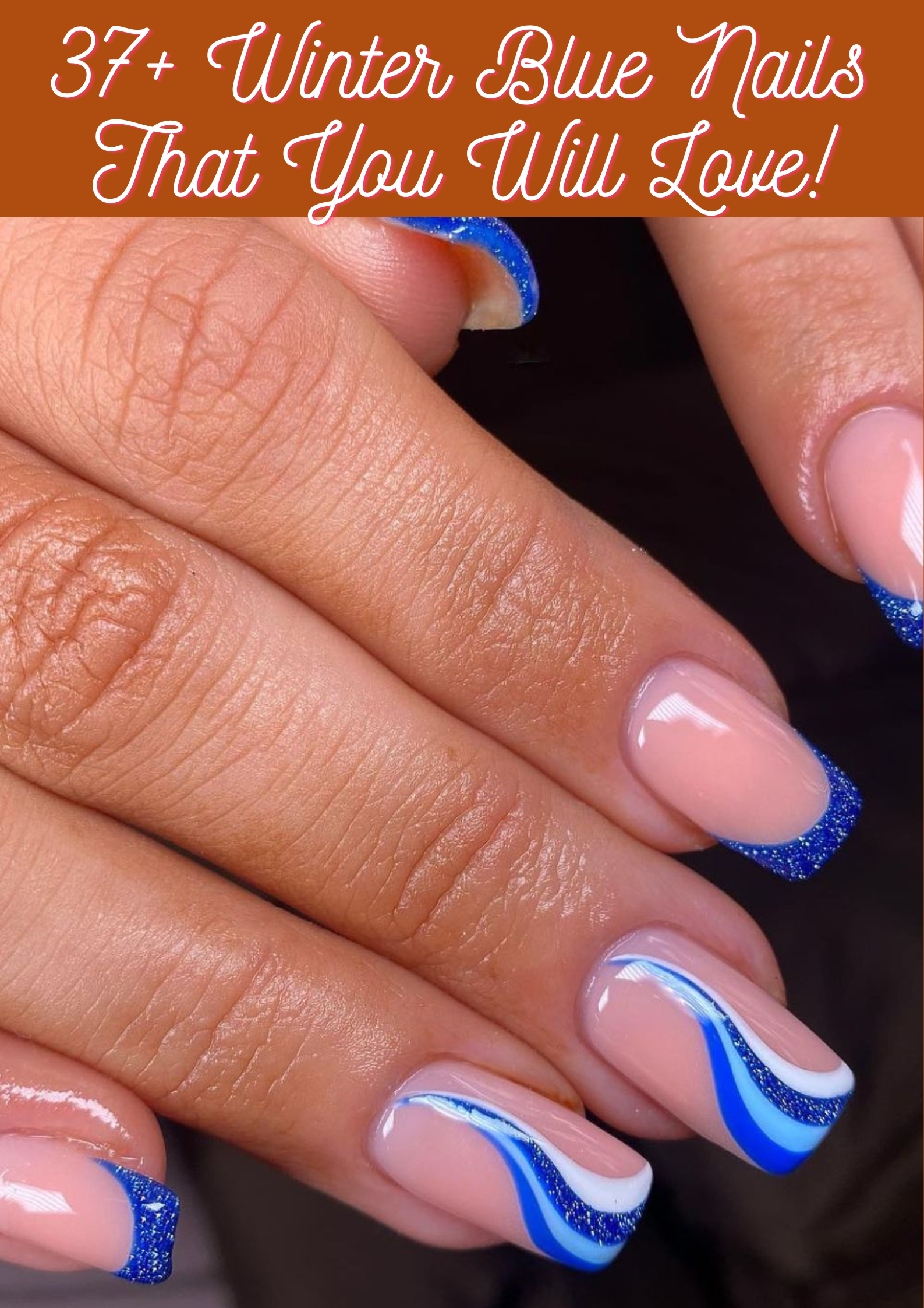 Winter Blue Nails