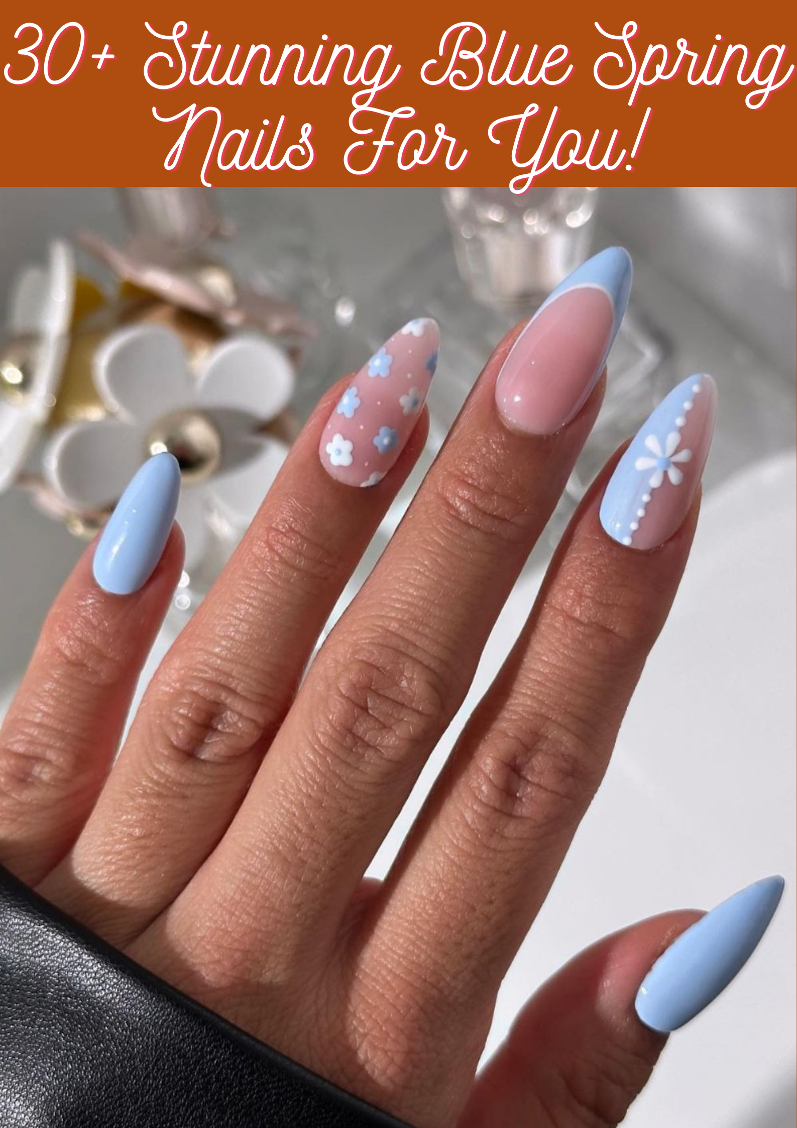Blue Spring Nails