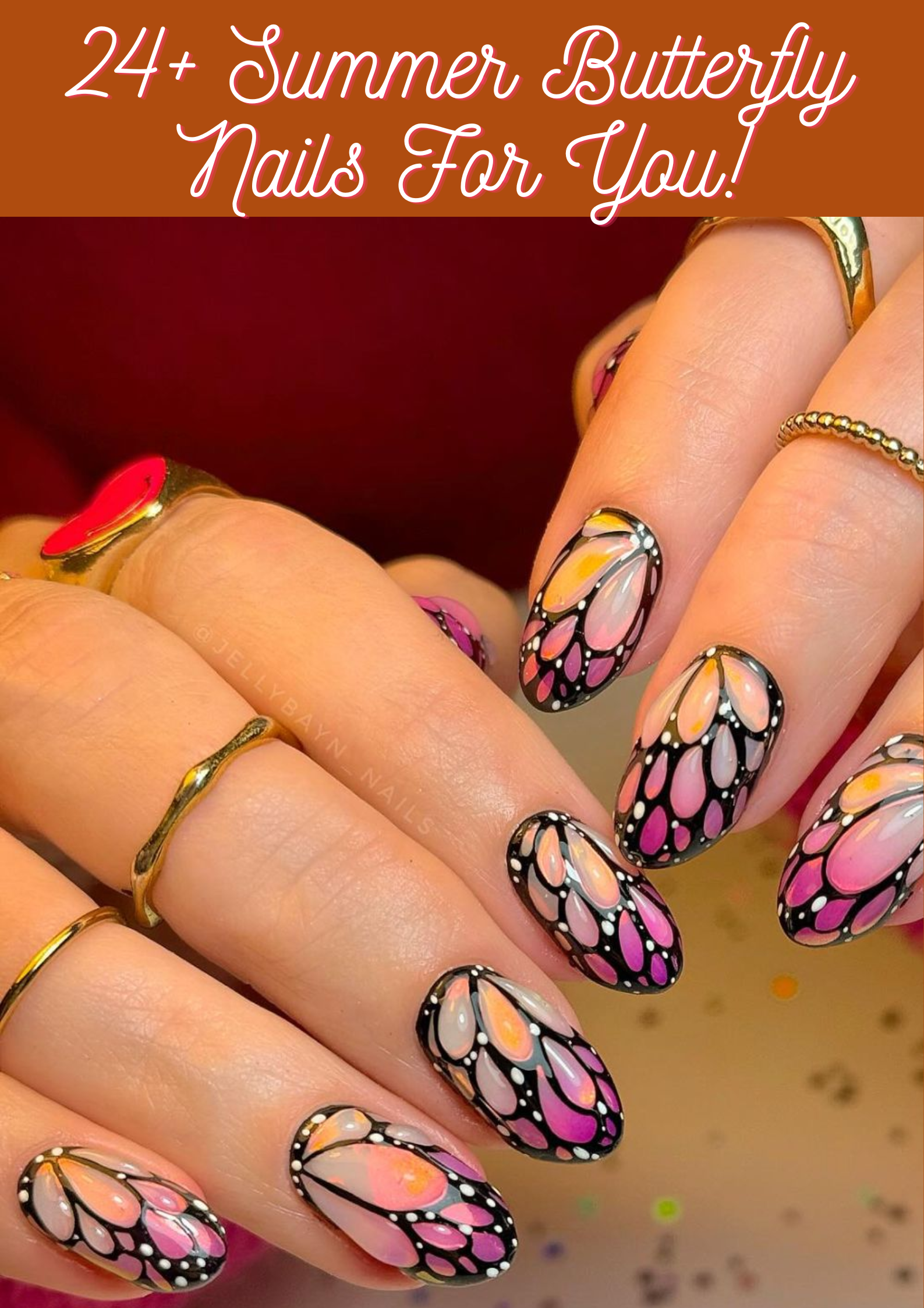 Summer Butterfly Nails