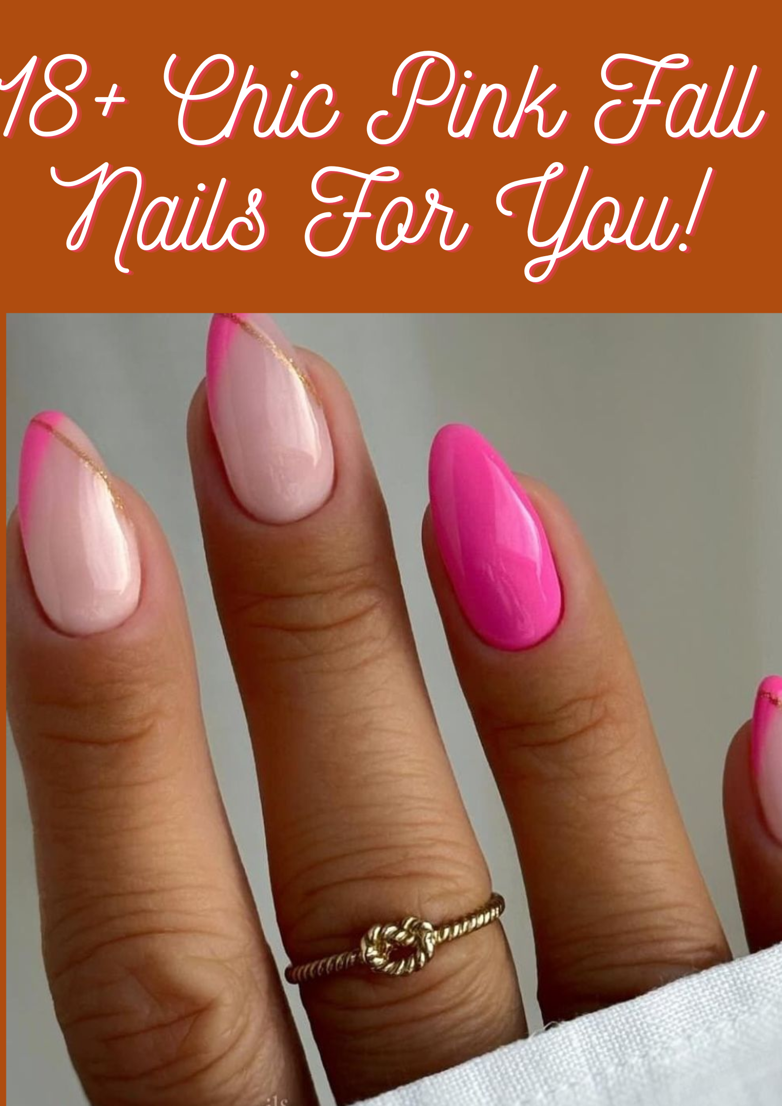 Pink Fall Nails