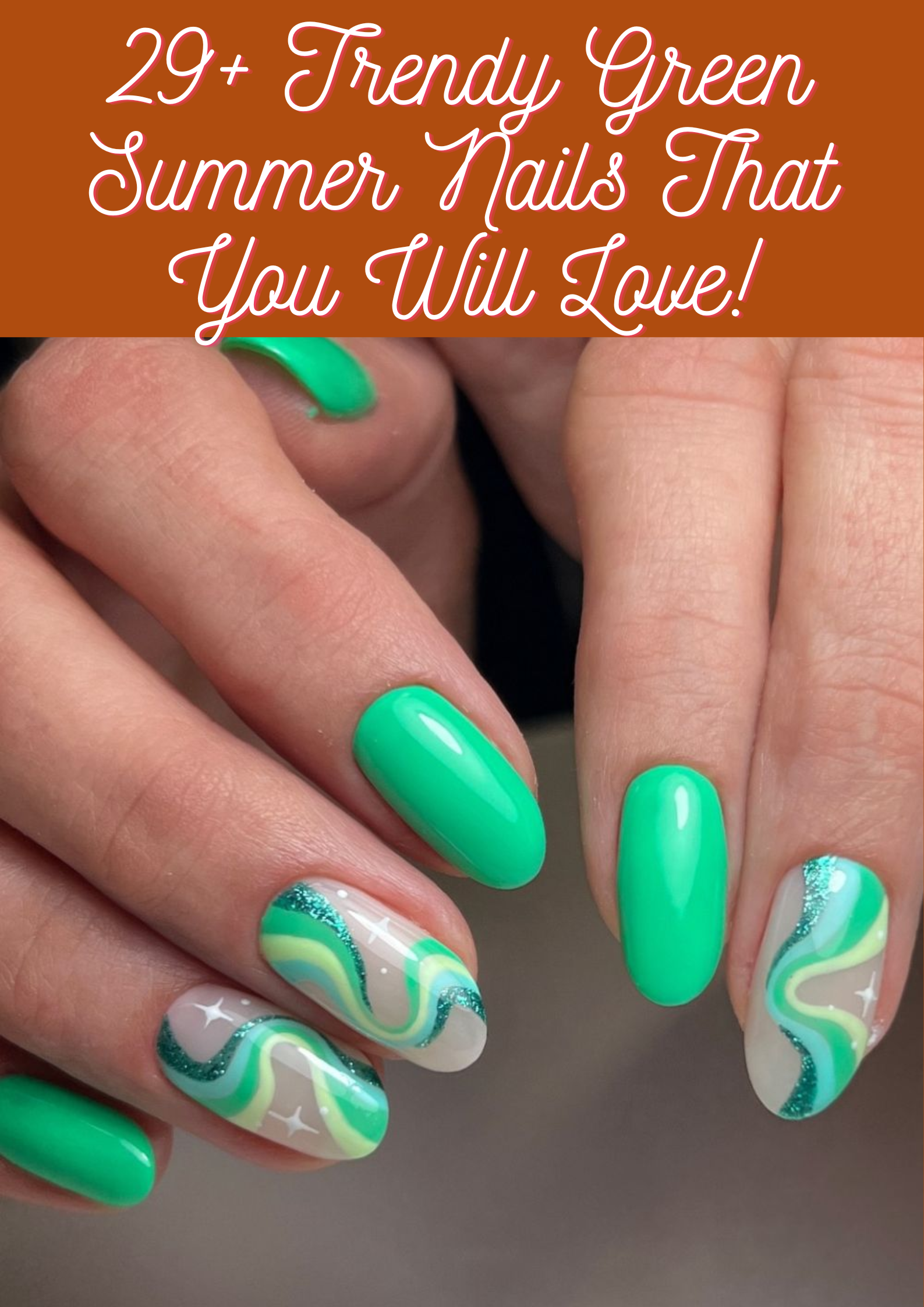 Green Summer Nails