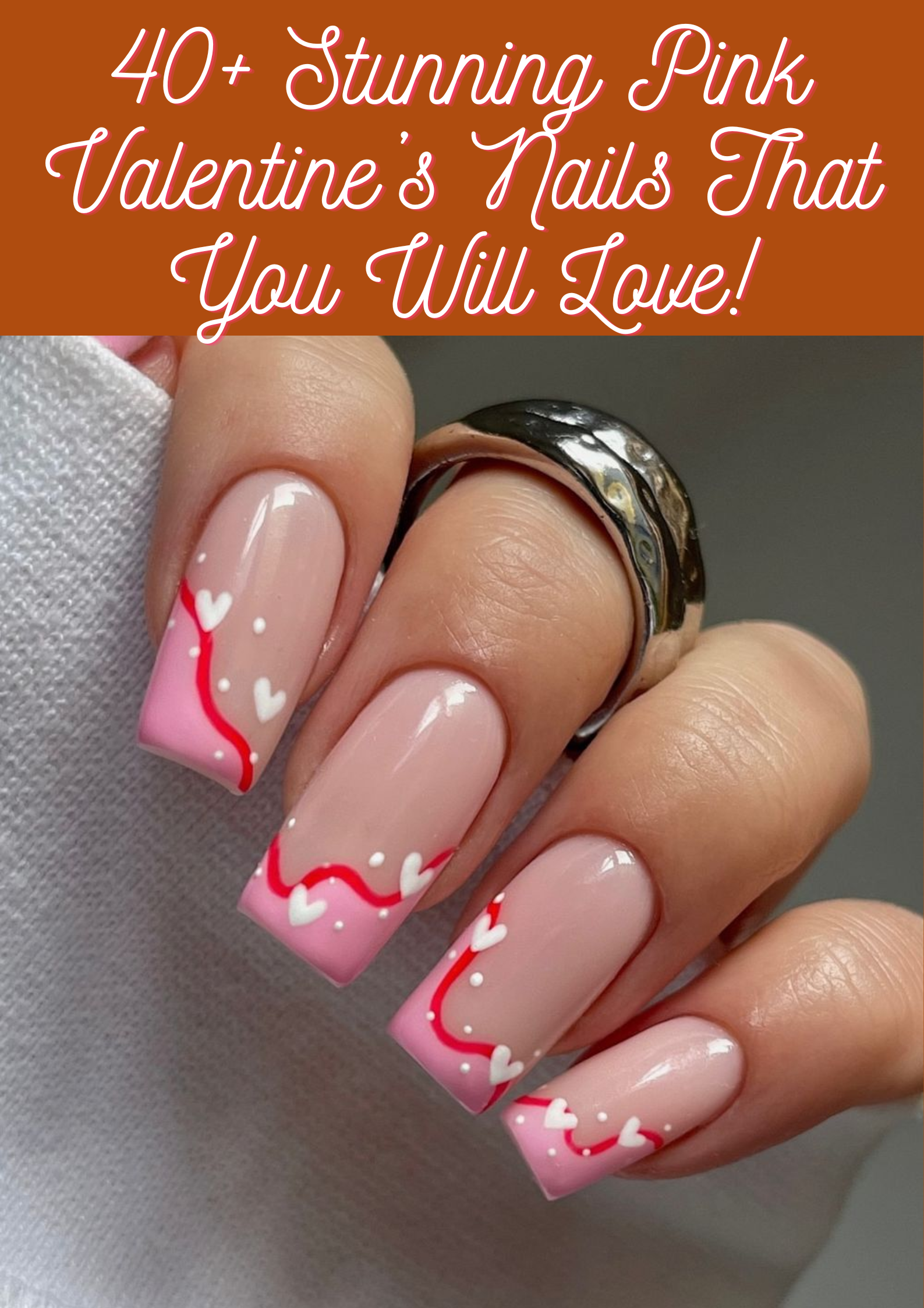 Pink Valentine's Nails