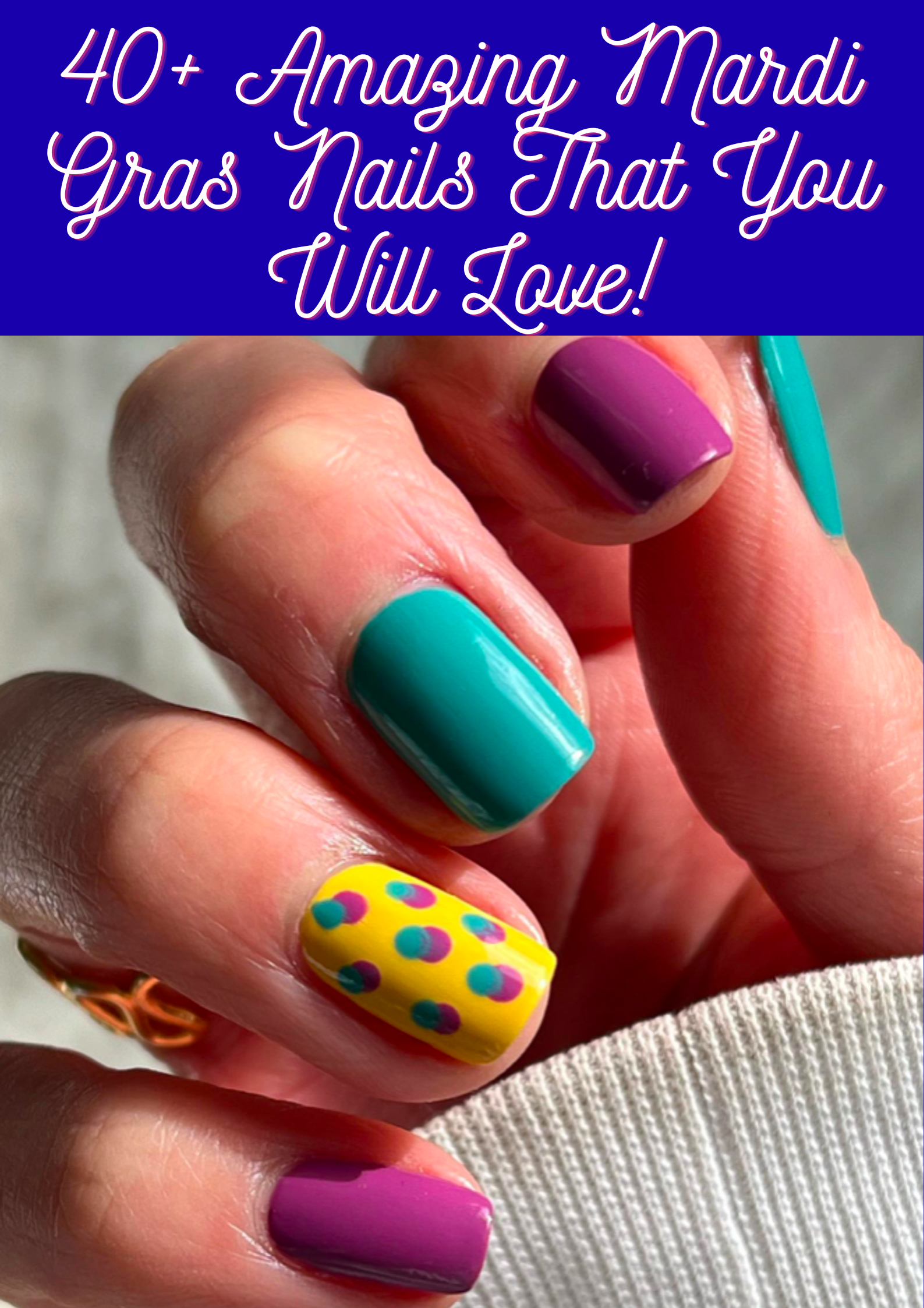 Mardi Gras Nails