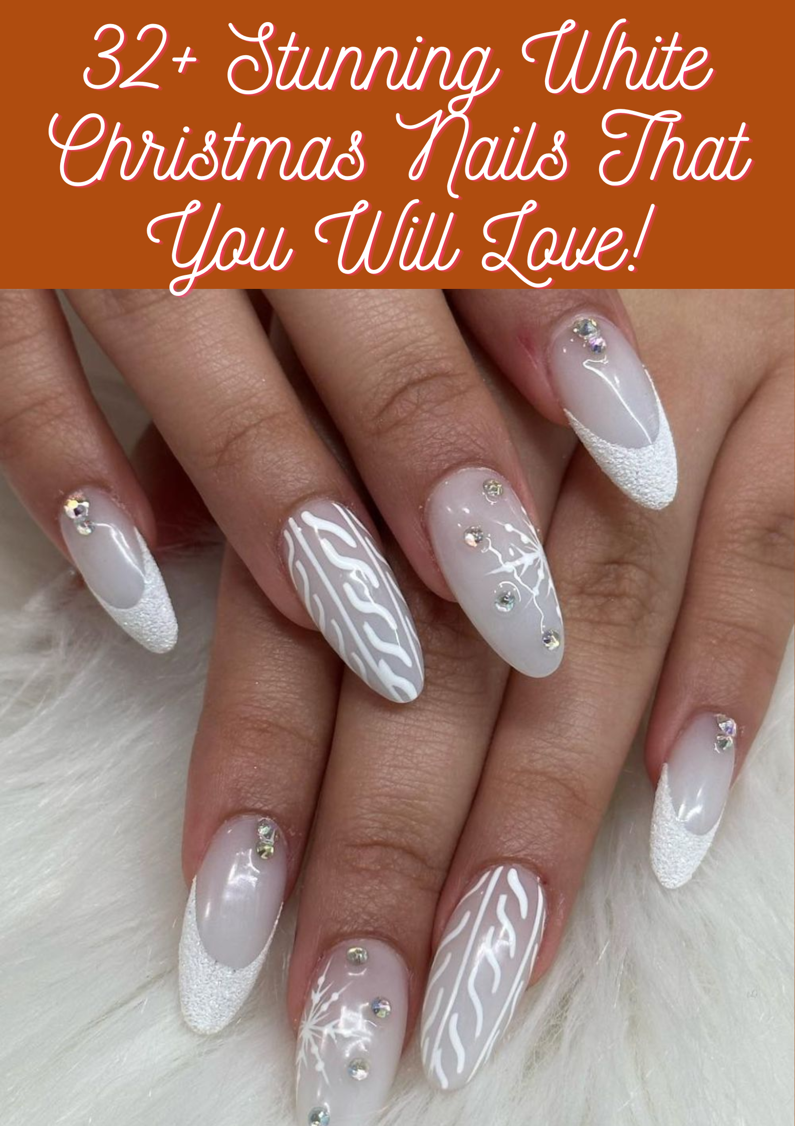 White Christmas Nails