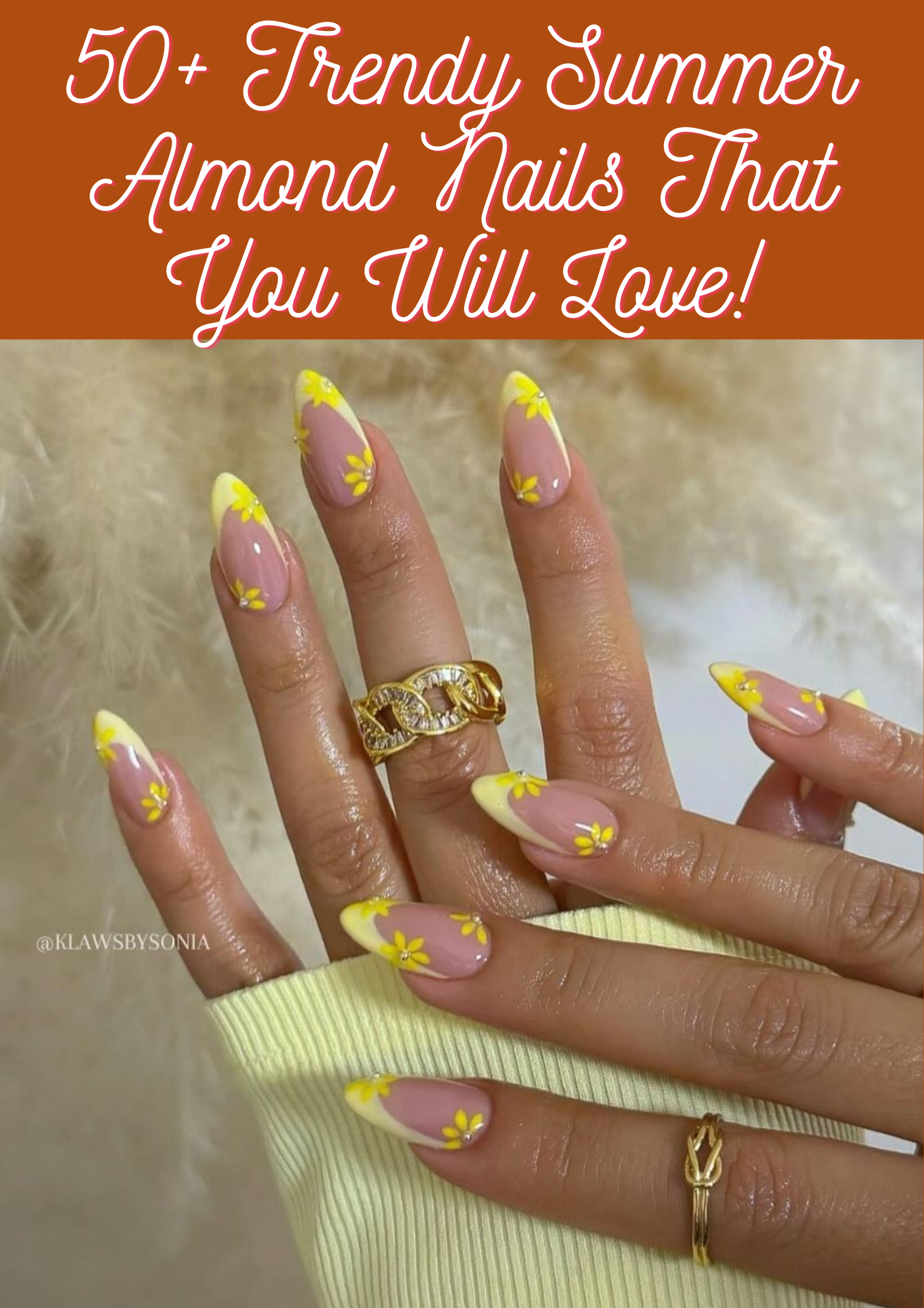Summer Almond Nails
