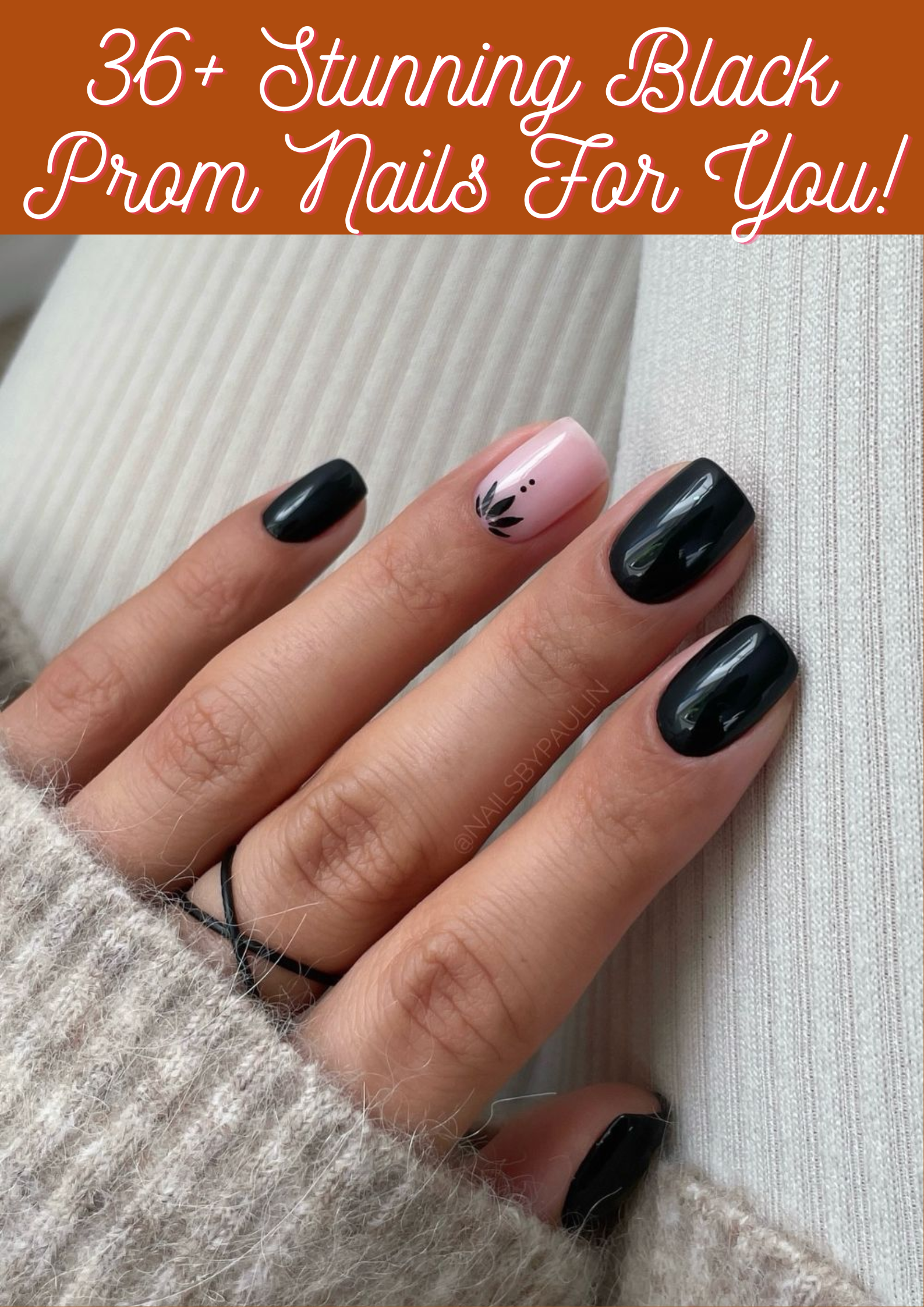 Black Prom Nails