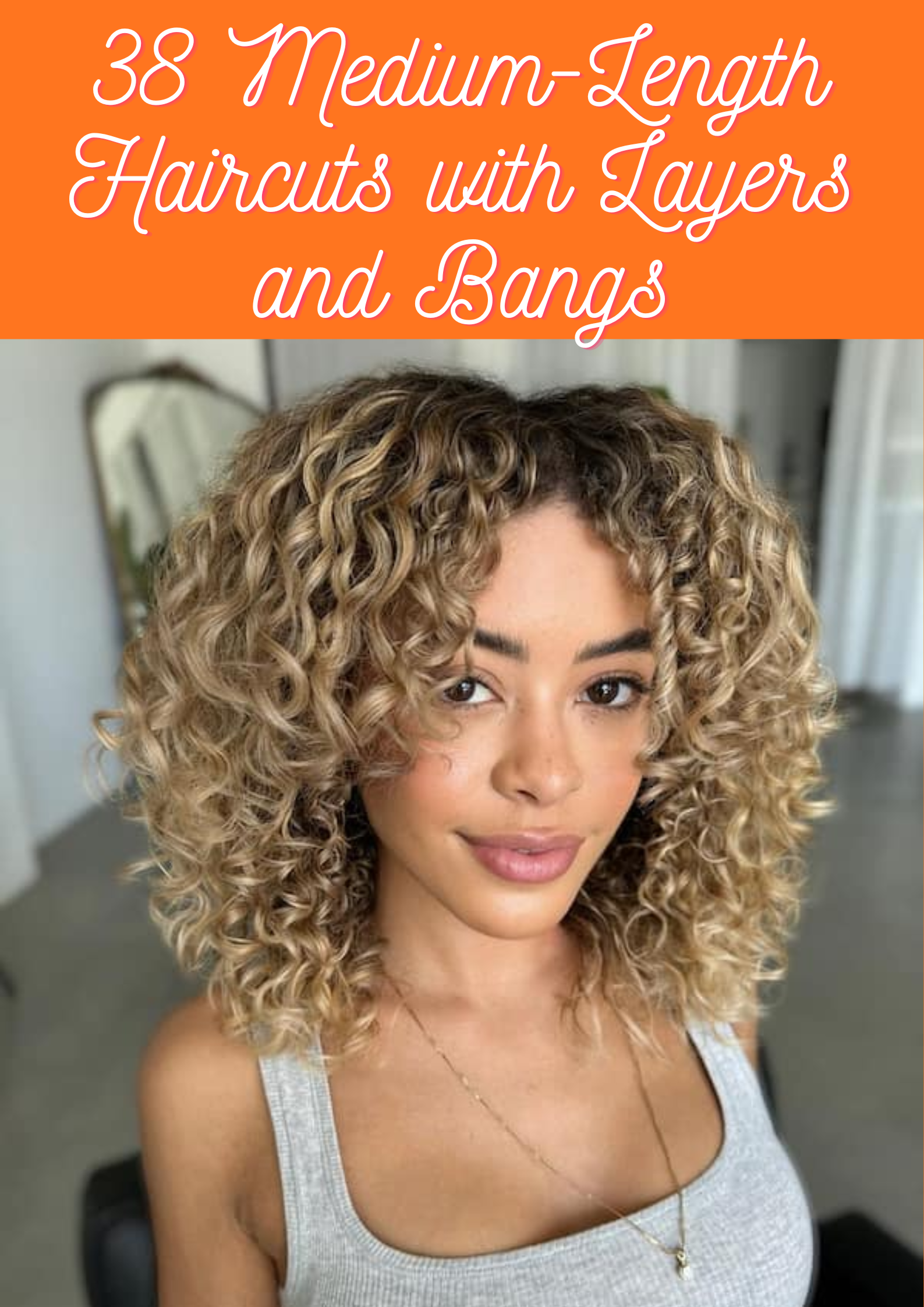 Medium-Length Haircuts with Layers and Bangs