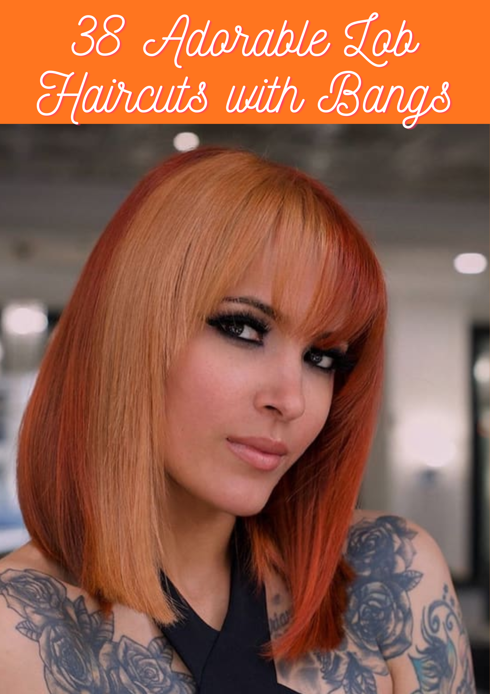 Lob Haircuts with Bangs