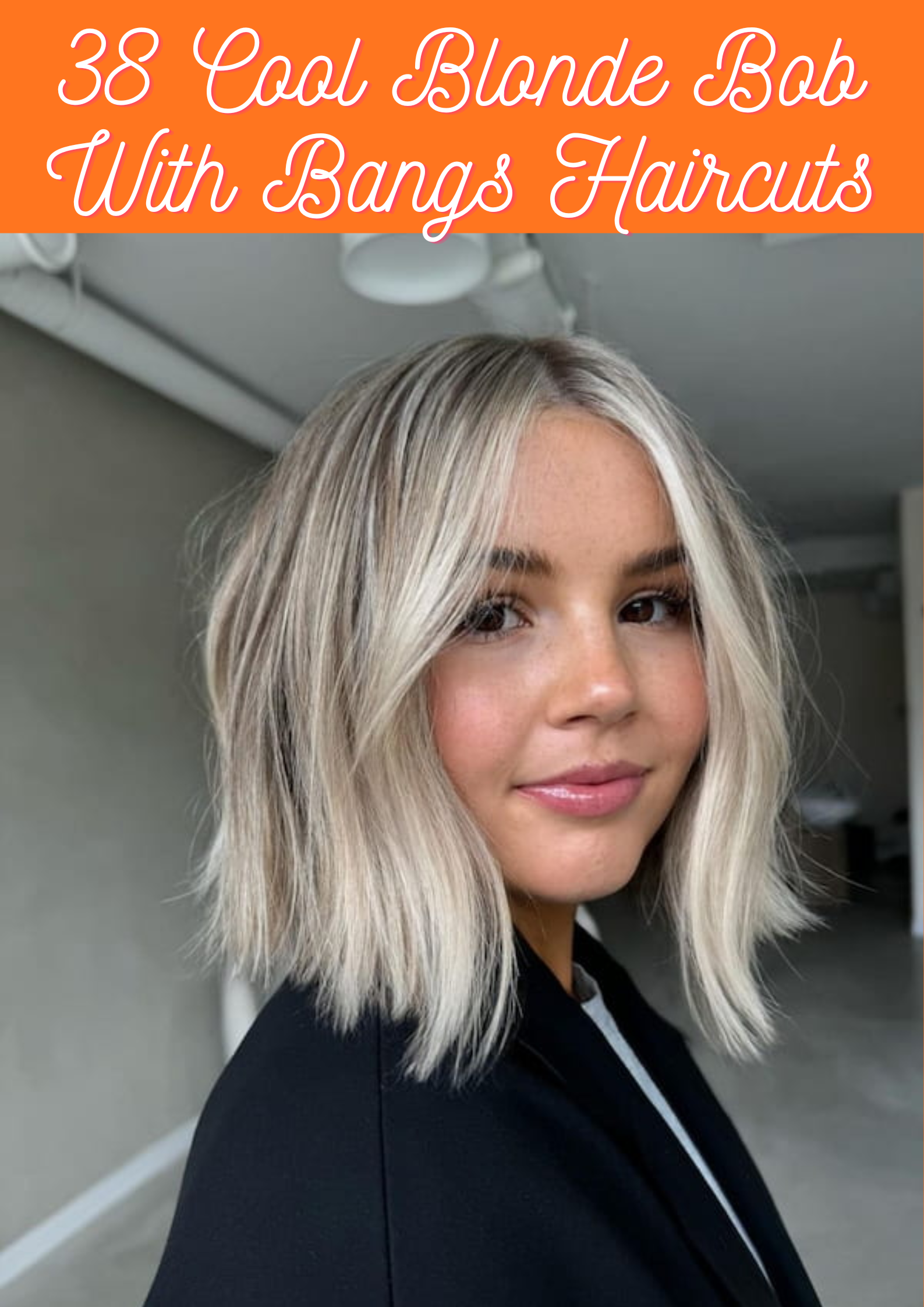 Blonde Bob With Bangs
