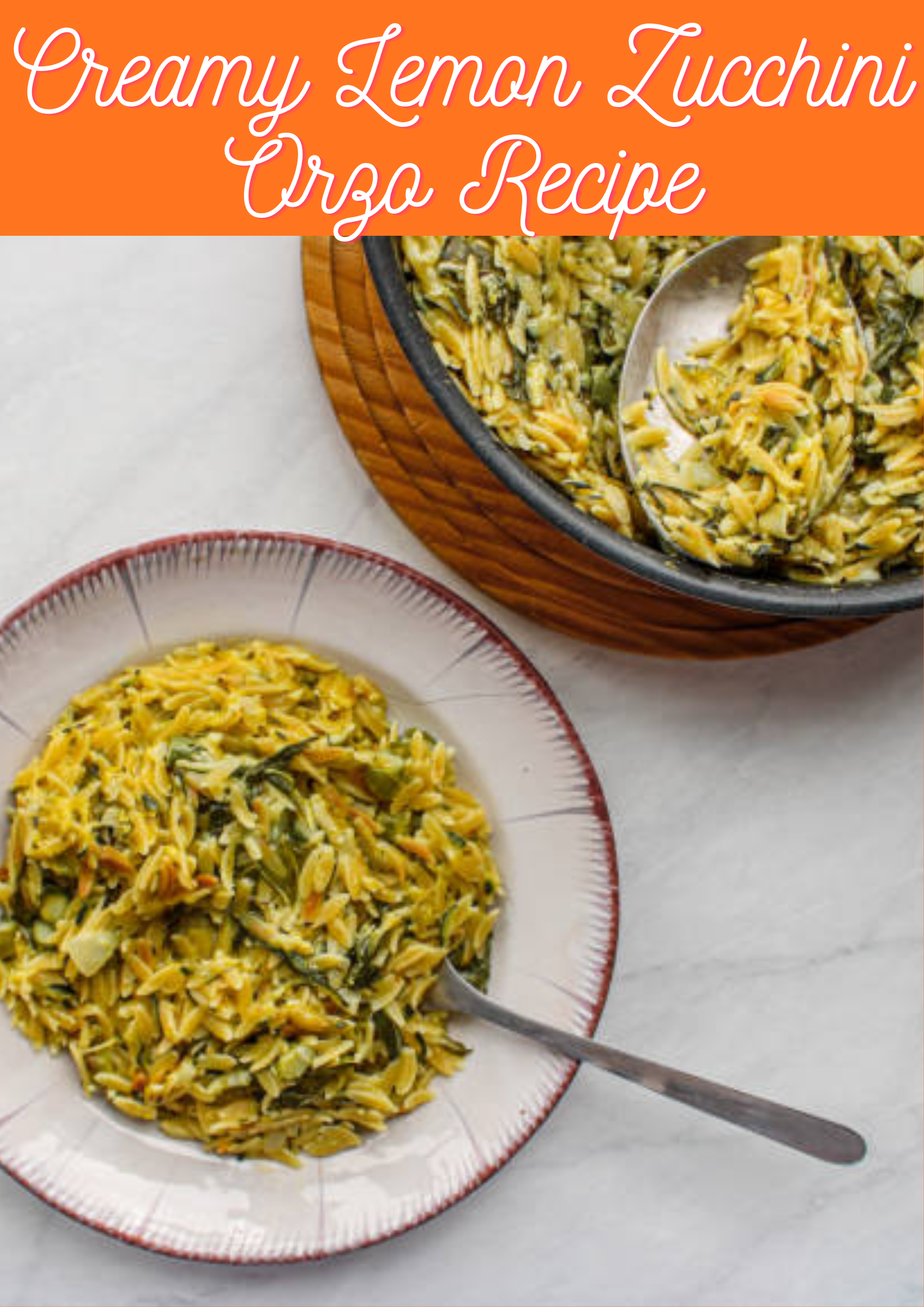 Creamy Lemon Zucchini Orzo Recipe