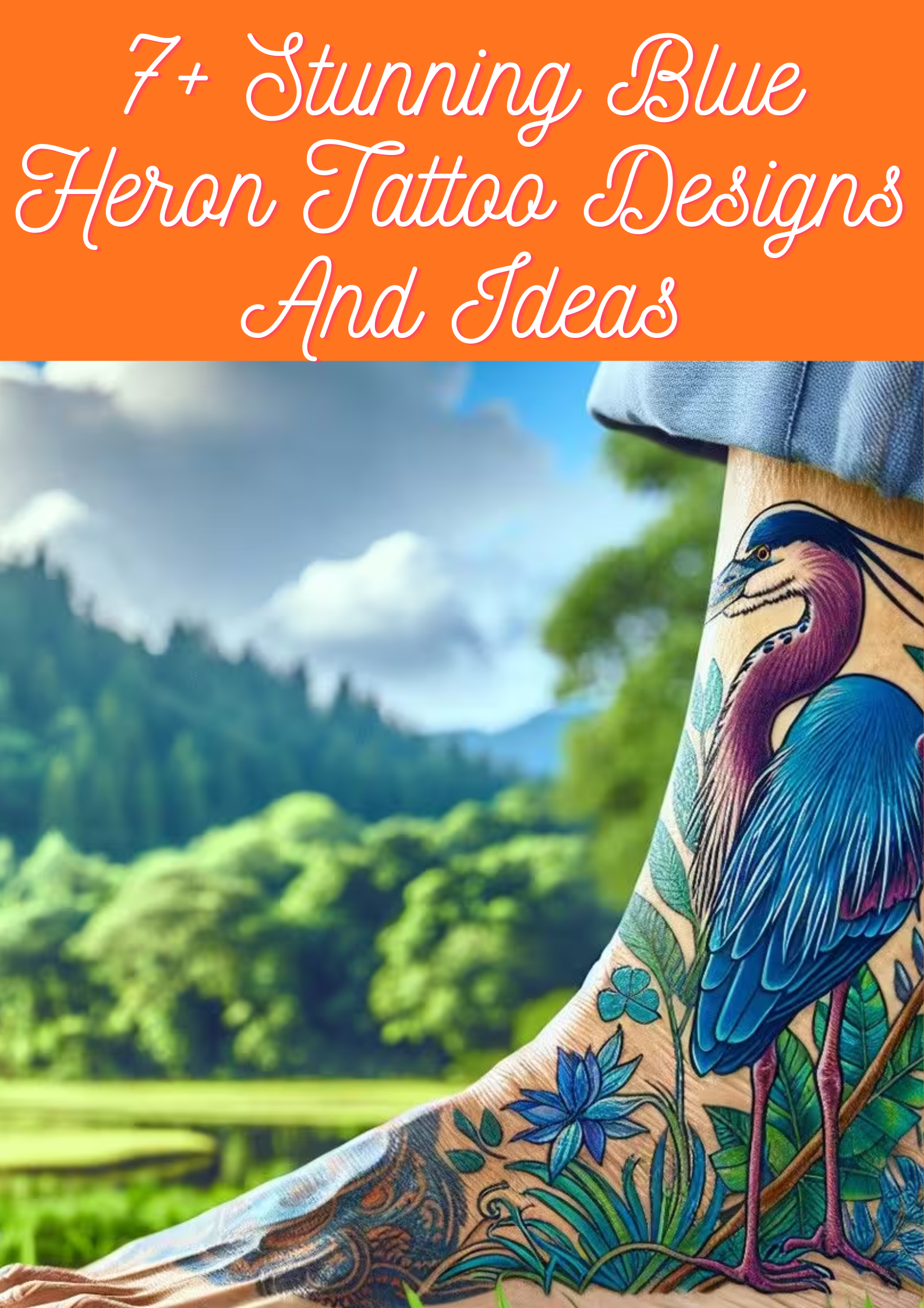 Blue Heron Tattoo